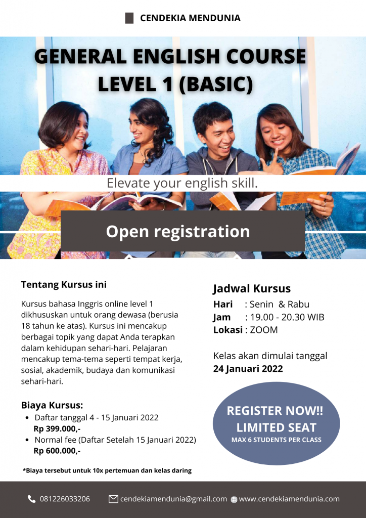 [Kursus] General English Course Level 1 (Basic)